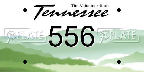 556 Tennessee License Plate