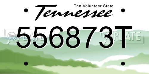 556873T Tennessee License Plate