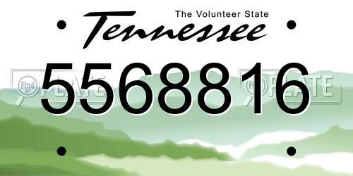 5568816 Tennessee License Plate