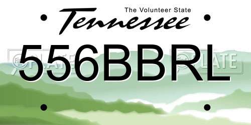556BBRL Tennessee License Plate