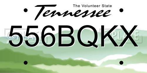 556BQKX Tennessee License Plate