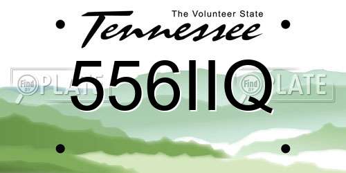 556IIQ Tennessee License Plate
