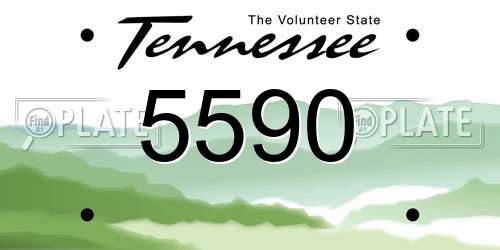 5590 Tennessee License Plate