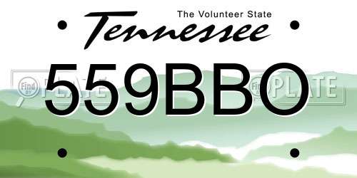 559BBO Tennessee License Plate