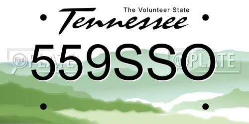 559SSO Tennessee License Plate