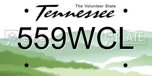 559WCL Tennessee License Plate