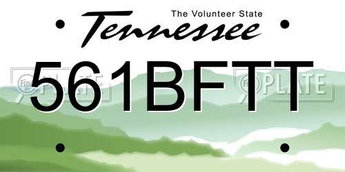 561BFTT Tennessee License Plate