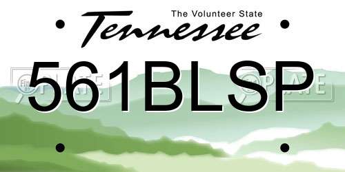 561BLSP Tennessee License Plate