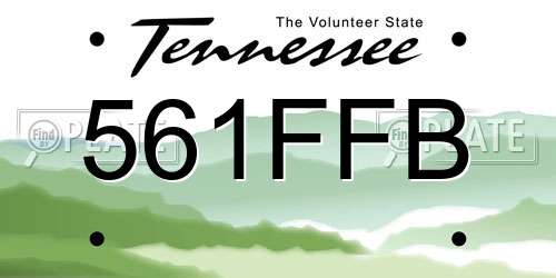 561FFB Tennessee License Plate