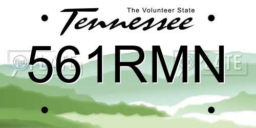 561RMN Tennessee License Plate