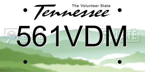 561VDM Tennessee License Plate
