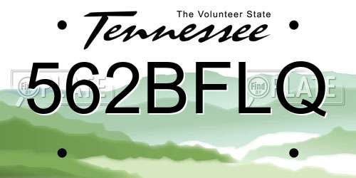 562BFLQ Tennessee License Plate