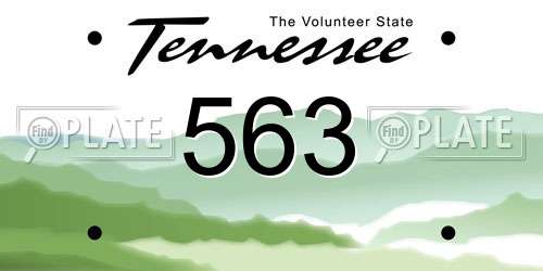 563 Tennessee License Plate