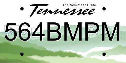 564BMPM Tennessee License Plate