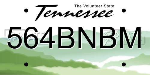 564BNBM Tennessee License Plate