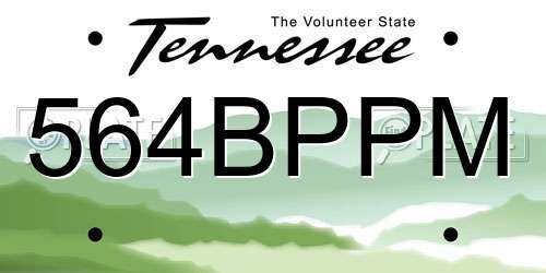564BPPM Tennessee License Plate