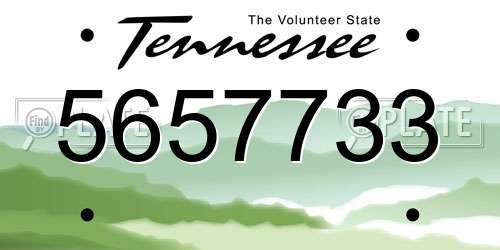 5657733 Tennessee License Plate