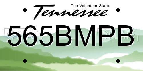 565BMPB Tennessee License Plate