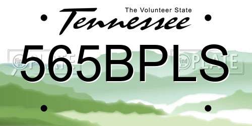565BPLS Tennessee License Plate