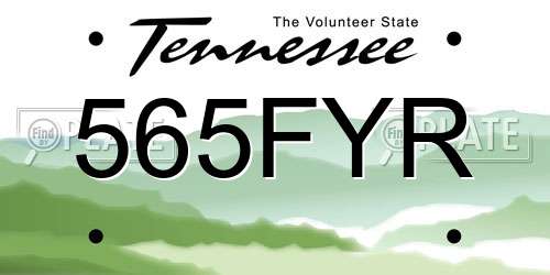 565FYR Tennessee License Plate