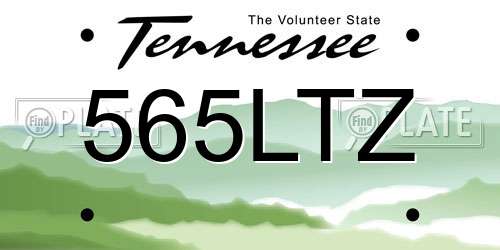 565LTZ Tennessee License Plate