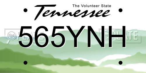 565YNH Tennessee License Plate