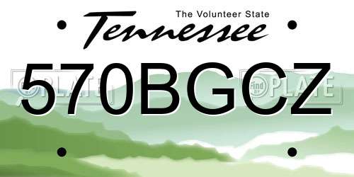 570BGCZ Tennessee License Plate