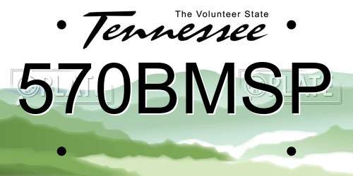 570BMSP Tennessee License Plate
