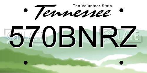 570BNRZ Tennessee License Plate