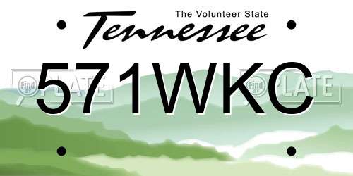 571WKC Tennessee License Plate