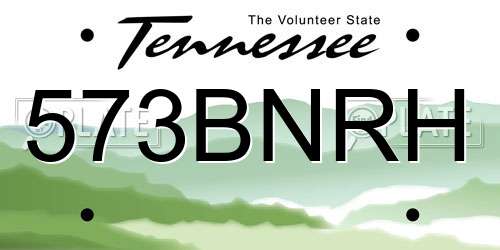 573BNRH Tennessee License Plate