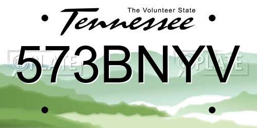 573BNYV Tennessee License Plate