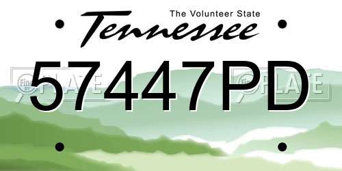 57447PD Tennessee License Plate