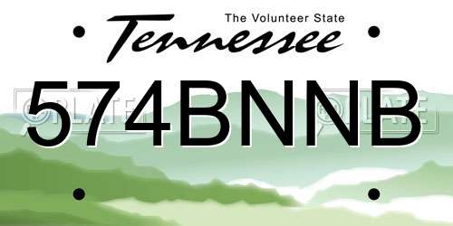 574BNNB Tennessee License Plate