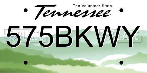 575BKWY Tennessee License Plate