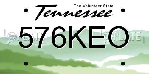 576KEO Tennessee License Plate