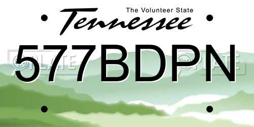 577BDPN Tennessee License Plate