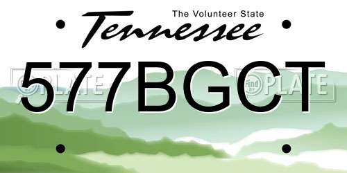 577BGCT Tennessee License Plate