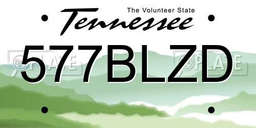 577BLZD Tennessee License Plate