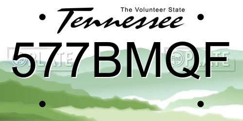 577BMQF Tennessee License Plate