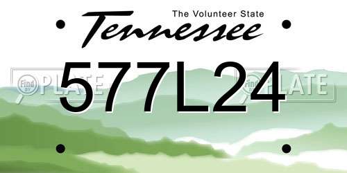577L24 Tennessee License Plate