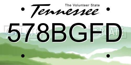 578BGFD Tennessee License Plate