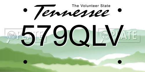 579QLV Tennessee License Plate