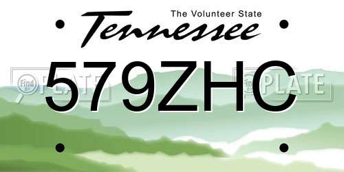 579ZHC Tennessee License Plate