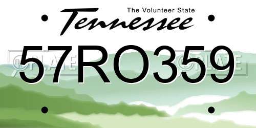 57RO359 Tennessee License Plate