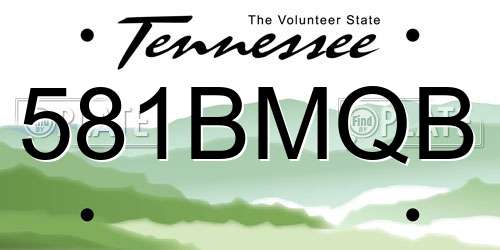 581BMQB Tennessee License Plate