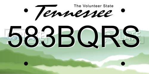 583BQRS Tennessee License Plate