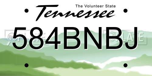 584BNBJ Tennessee License Plate