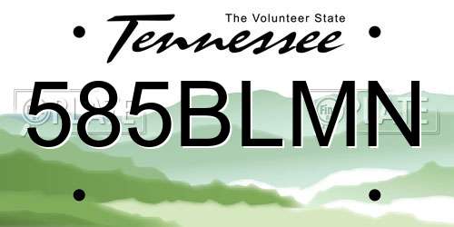 585BLMN Tennessee License Plate