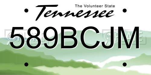 589BCJM Tennessee License Plate